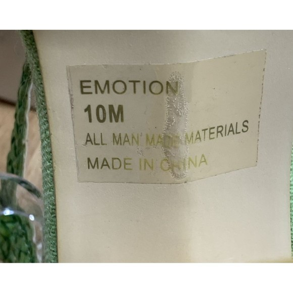 Rampage Emotion Women’s Heeled Sandals Size 10 M Green Rhinestone Embroidered - Picture 9 of 16